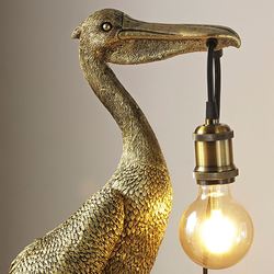 Pelican Desk Lamp Antique Gold