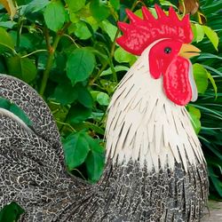 Murray Rooster Sculpture Multi Earth