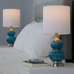 Minerva Table Lamp Pair French Blue