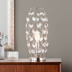 Rowena Crystal Table Lamp Polished Nickel