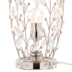 Rowena Crystal Table Lamp Polished Nickel