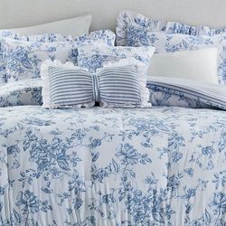 Adele Comforter Bed Set Blue