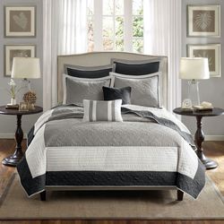 Attingham Quilt Bed Set Gray