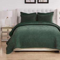 Velvet Crush Mini Quilt Set Green