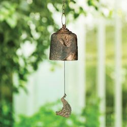 Peacock Wind Bell Antique Gold