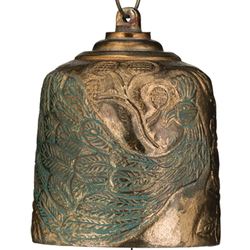 Peacock Wind Bell Antique Gold