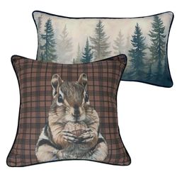 Pine Panels Decorative Pillows Multi Warm Set of Two