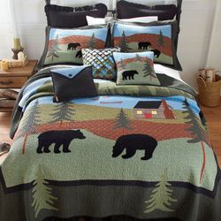 Bear Lake Quilt Green