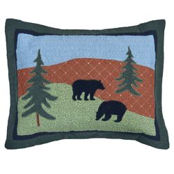 Bear Lake Quilted Sham Only Green Standard