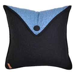 Bear Lake Quilted Envelope Pillow Black Rectangle