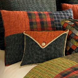 Woodland Square Quilted Patchwork Sham Only Multi Warm