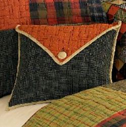 Woodland Square Envelope Pillow Multi Warm Rectangle