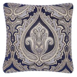 Concord Damask Pillow Blue 20 Square