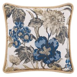 Ariana Floral Pillow Blue 20 Square