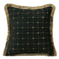 China Art Black Brushed Fringe Pillow 20 Square