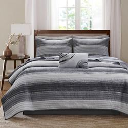 Saben Quilt Bed Set Black