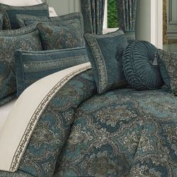 Nancy Comforter Set Dark Teal