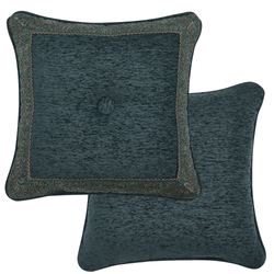 Nancy Reversible Tufted Pillow Dark Teal 18 Square