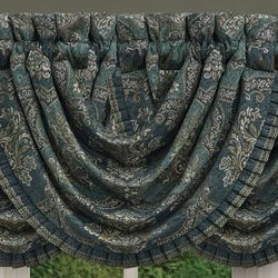 Nancy Waterfall Valance Dark Teal 49 x 33
