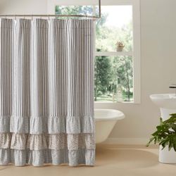 Kaila Shower Curtain Multi Warm 72 x 72
