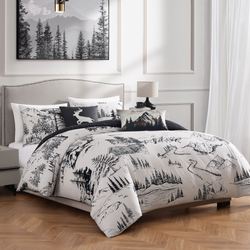 Rocky Mountains Comforter Bed Set Off White