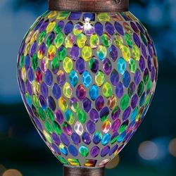 Mosaic Hot Air Balloon Solar Lantern Multi Earth