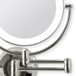 Lighted Extendable Wall Vanity Mirror Chrome