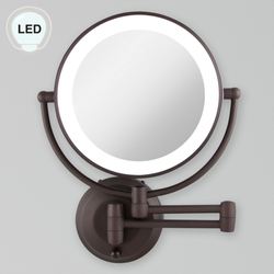 Lighted Extendable Wall Vanity Mirror Oil Rubbed Bronze