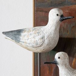 Sandpiper Duo Sculptures Weathered White Set of Two