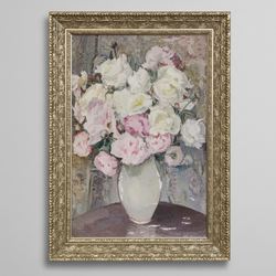 Floral Framed Wall Art Pink