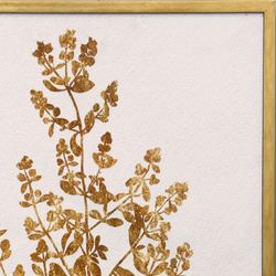 Pressed Gold Foliage I Framed Wall Art
