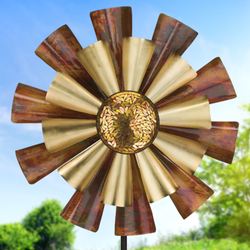 Dual Motion Wind Spinner Multi Metallic