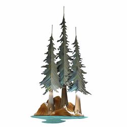 Pine Grove Wall Art Sculpture Green