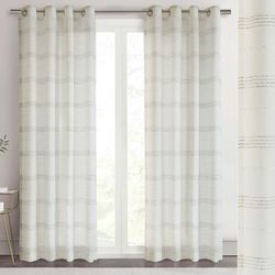 Barberry Sheer Grommet Curtain Panel White