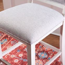 Laela Counter Stools Off White Set of Two