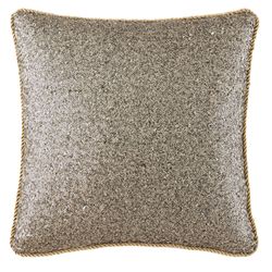 Vaughn Sequined Pillow Gold 14 Square