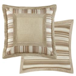 Walton Reversible Flanged Pillow Beige 20 Square