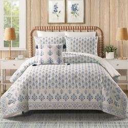 Peeples Song Mini Comforter Set Blue