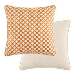 Bronte Reversible Embroidered Pillow Multi Warm 16 Square