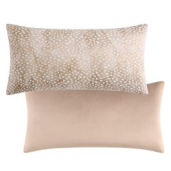 Hannah Reversible Tailored Rectangle Pillow Beige