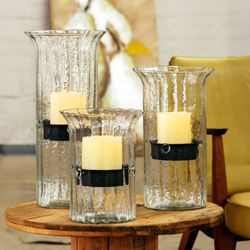 Shine Bright Rustic Candleholder Clear