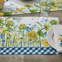 Mid Summers Day Placemats Yellow Set of Four