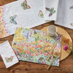 Butterfly Oasis Table Runner Multi Bright 15 x 72
