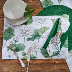 White Lotus Placemats Set of Four