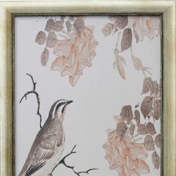 Birds in Blossoms I Framed Wall Art Ivory