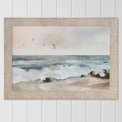 Graceful Sea Framed Wall Art Blue