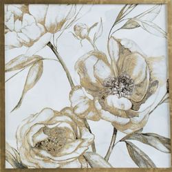Peony Glitz II Framed Wall Art Gold