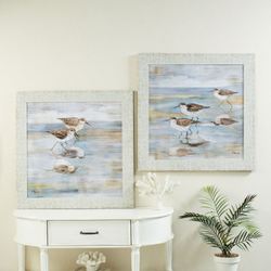 Sandpiper Scurry I Framed Wall Art Multi Earth