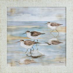 Sandpiper Scurry II Framed Wall Art Multi Earth
