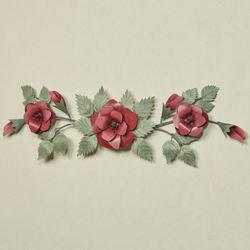 Les Fleurs Claret Rose Swag Wall Topper